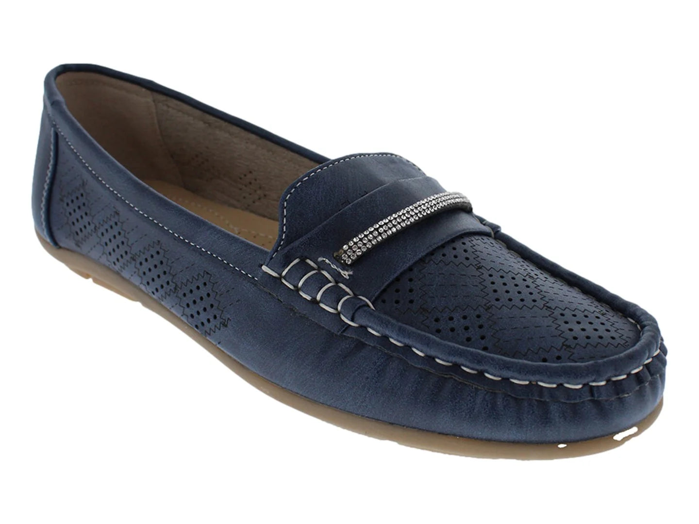 Mocasines Comfort Fit Azul para Mujer