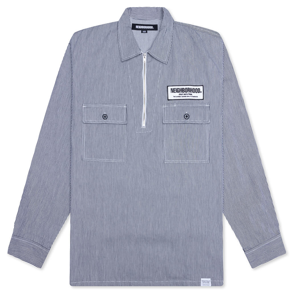 Classic Work L S Pullover Shirt Indigo