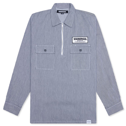 Classic Work L S Pullover Shirt Indigo