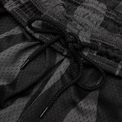 Waved Mesh Shorts Black