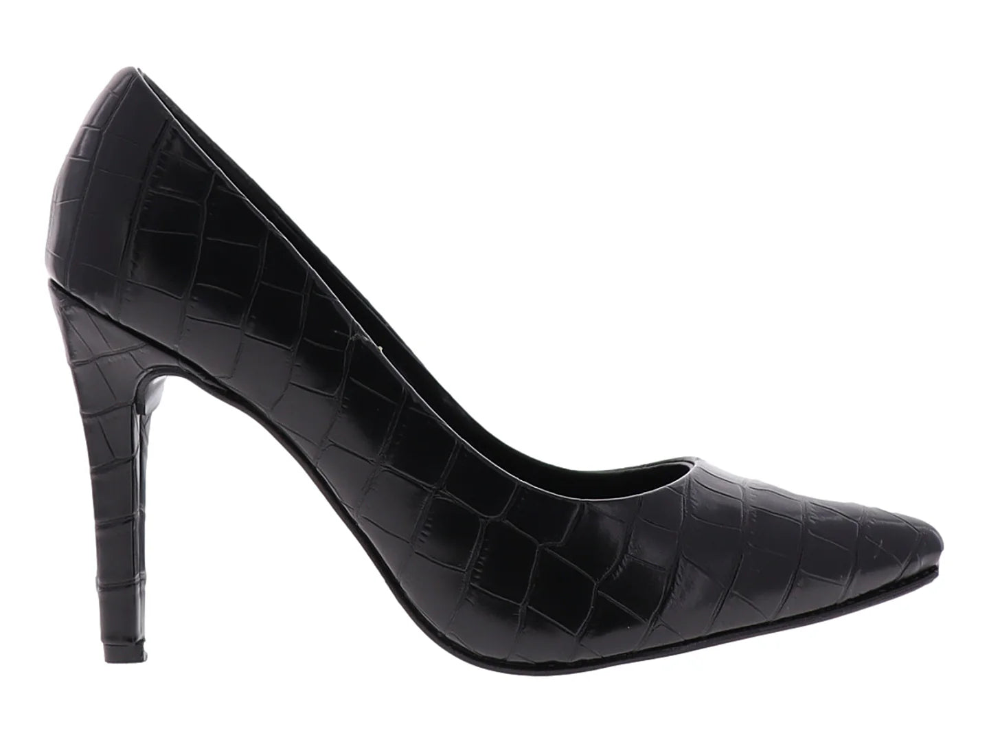 Zapatillas Luna Rosa Negro Efecto Croco