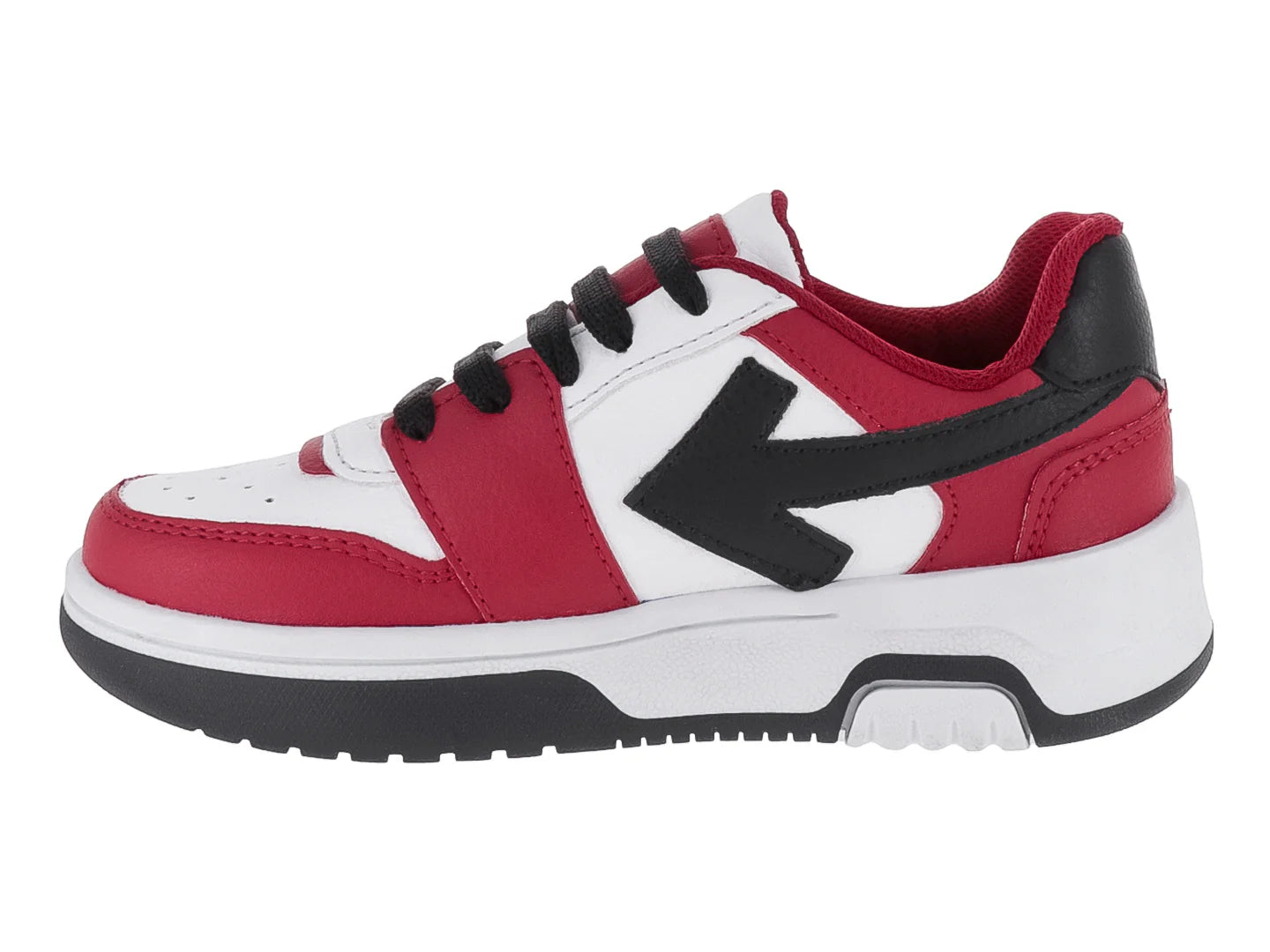 Tenis New Boys Rojo Blanco y Negro para Niño