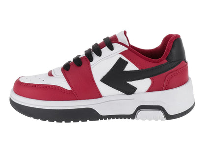 Tenis New Boys Rojo Blanco y Negro para Niño