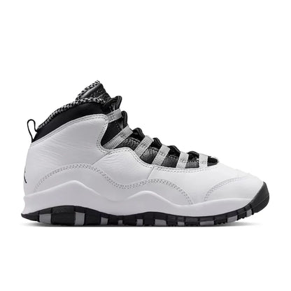 Air Jordan 10 Retro Steel GS White Black Light Steel Grey Dark Powder Blue