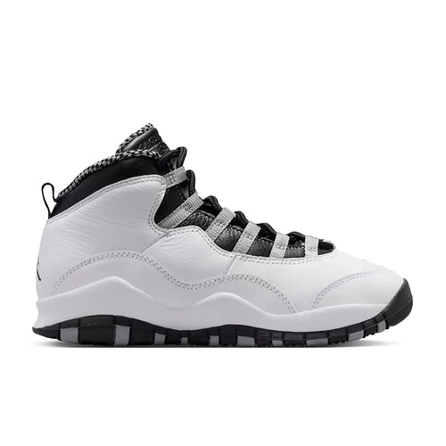 Air Jordan 10 Retro Steel GS White Black Light Steel Grey Dark Powder Blue