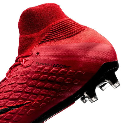 Nike Kids Jr Hypervenom Phantom III Dynamic Fit FG Firm Ground Soccer Cleats Red Black Crimson