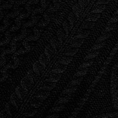 Cable Knit Hoodie Jet Black