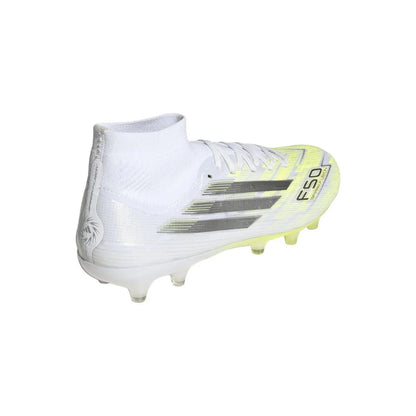 adidas F50 Sparkfusion Pro Mid Cut FG AG Womens Soccer Cleats White Iron Yellow