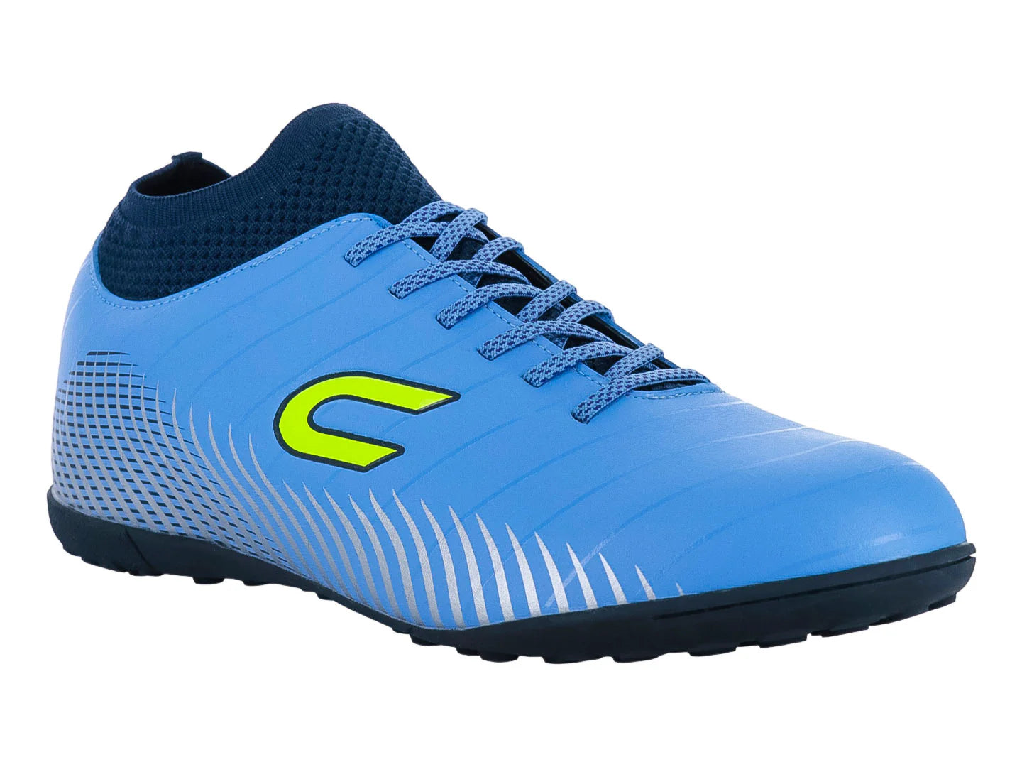 Tenis de Fútbol Court Celeste y Marino para Hombre