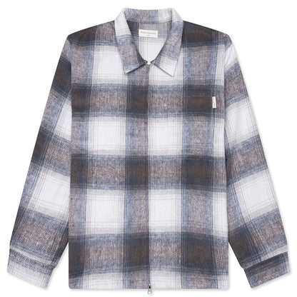 Wordmark Zip Shirt Slate