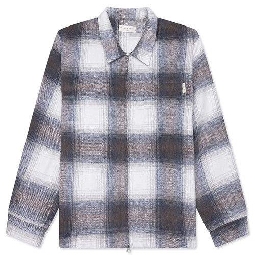 Wordmark Zip Shirt Slate