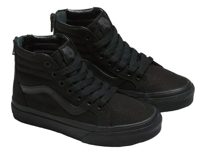 Tenis Vans Sk8 Hi Zip Negros para Niño