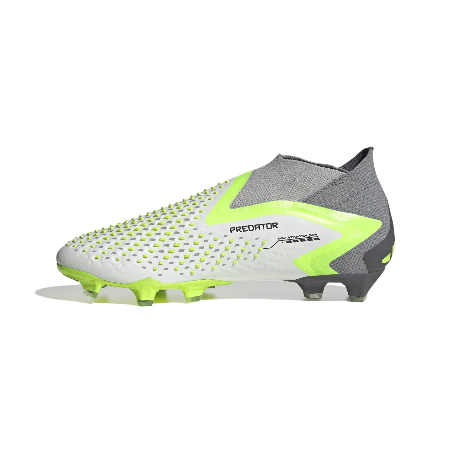 adidas Predator Accuracy FG Firm Ground Cleats White Black Lucid Lemon