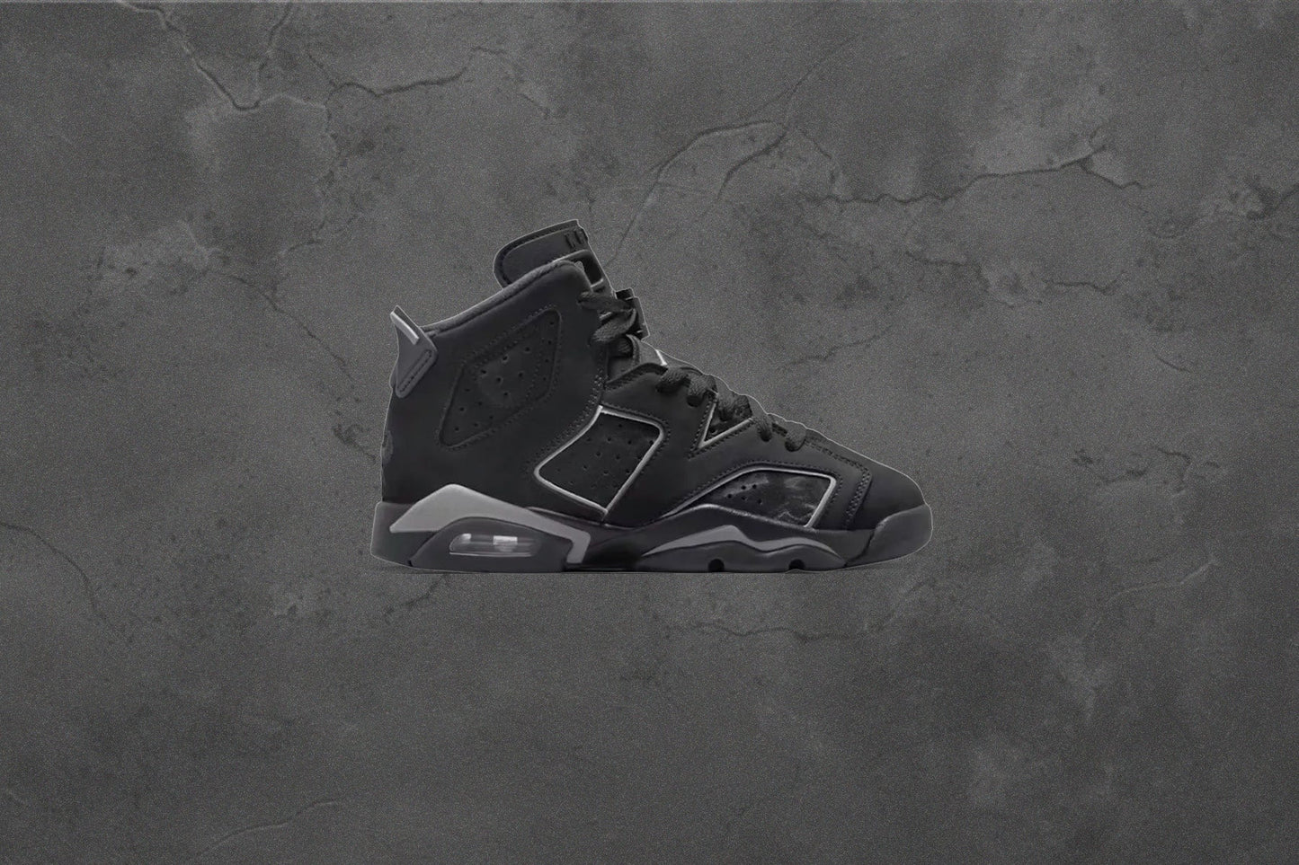 Air Jordan 6 Retro Cap and Gown GS Black Reflect Silver Black