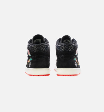 Air Jordan 1 Mid Siempre Familia Mens Lifestyle Shoe Black Sail Roma Green Chile Red