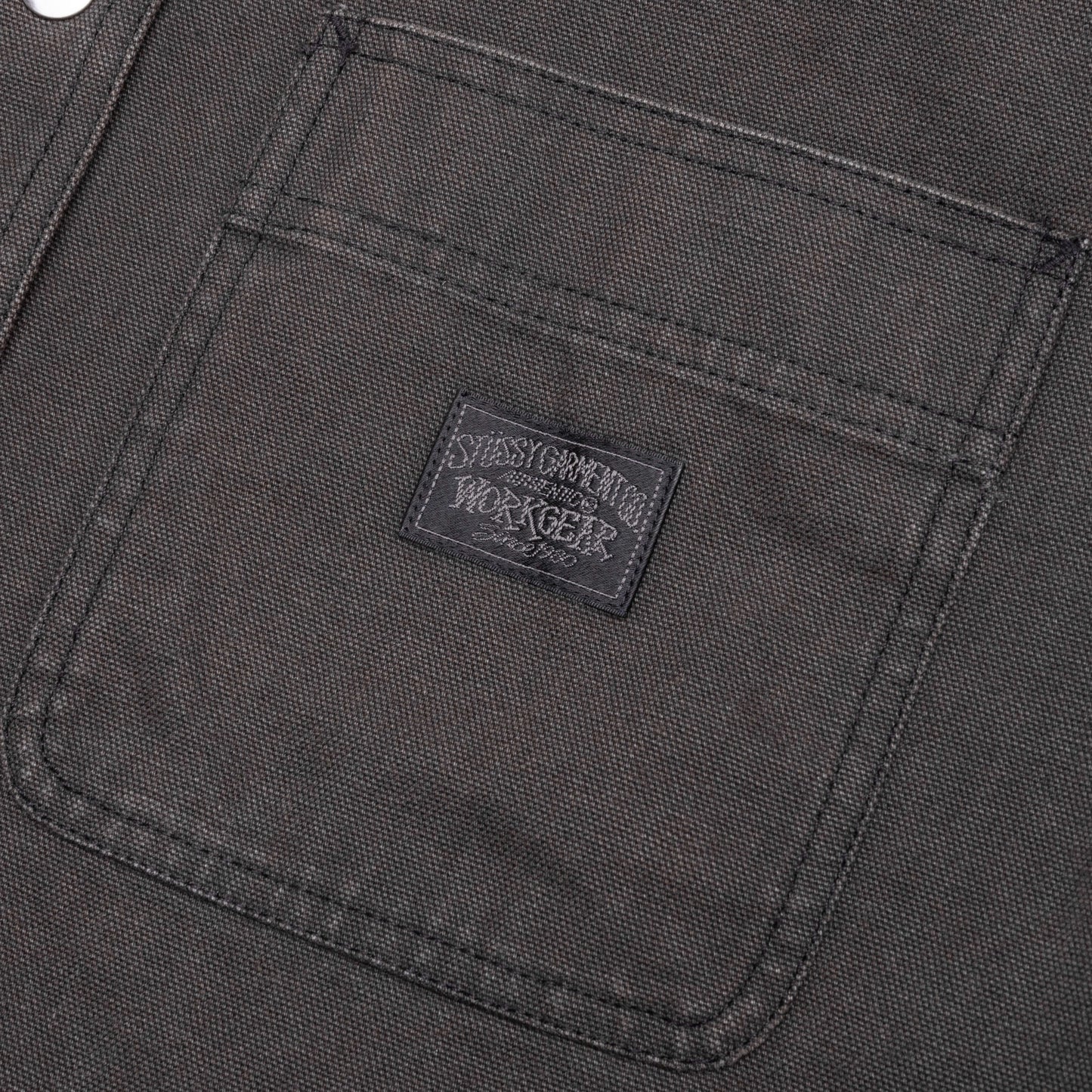Heavy Washed Canvas Shirt Black