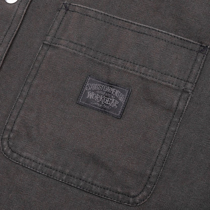 Heavy Washed Canvas Shirt Black