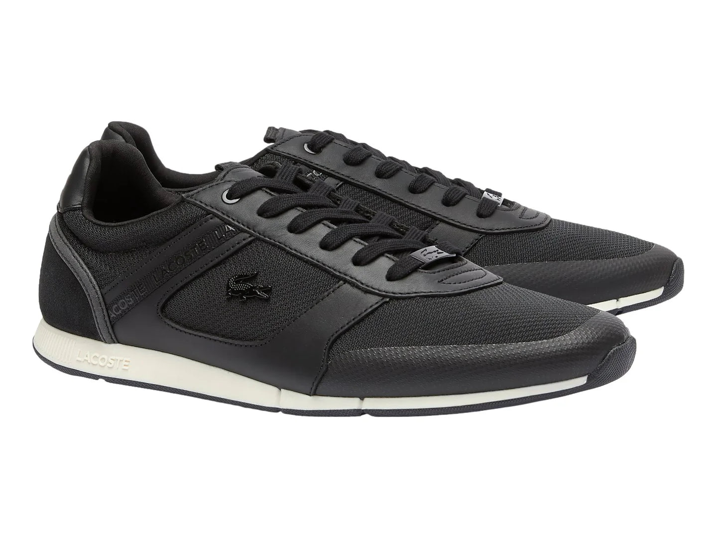 Tenis Lacoste Menerva Sport Negro con Blanco para Hombre