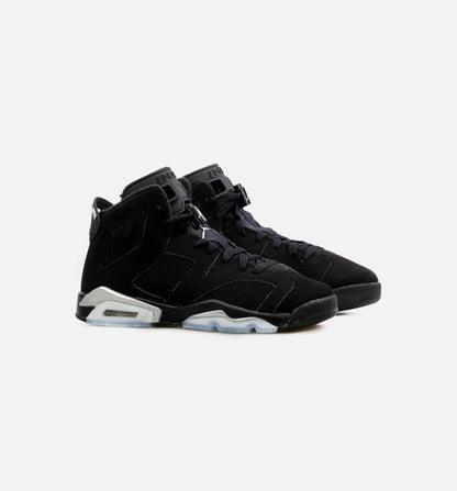 Air Jordan 6 Retro Metallic Silver Grade School Lifestyle Shoe Black