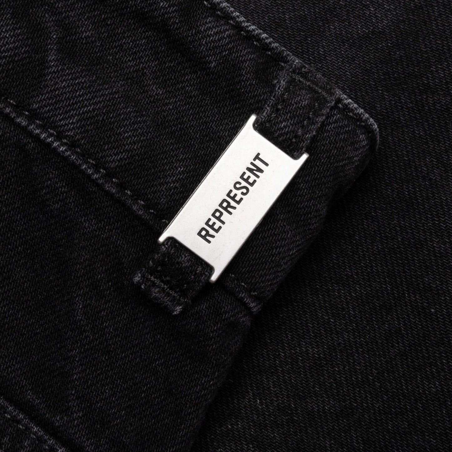 Tailored Denim Shorts Black