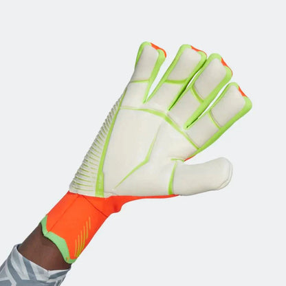 adidas Predator Edge Fingersave Pro Goalkeeper Gloves Solar Red Solar Green