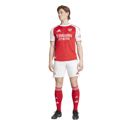 adidas Mens Arsenal Home Authentic Jersey 25 26 Scarlet White