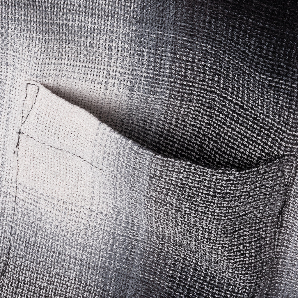 Loose Weave Plaid Shirt Grey