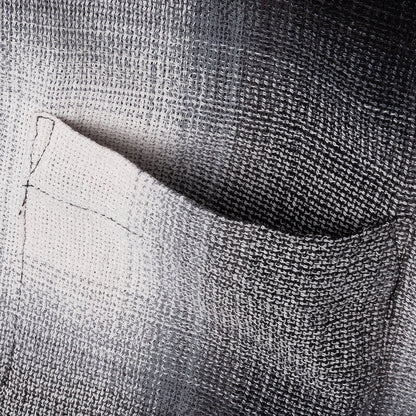 Loose Weave Plaid Shirt Grey
