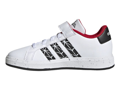 Tenis Adidas Grand Court Spider Man Blanco para Niño