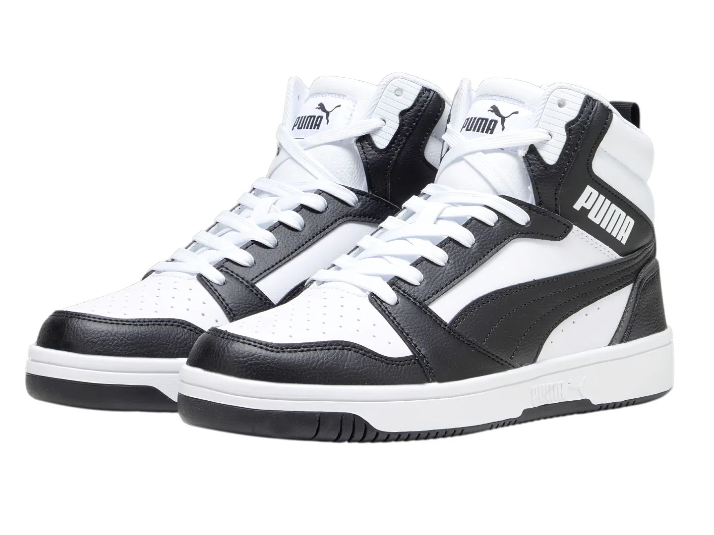 Tenis PUMA Rebound V6 Blanco y Negro para Hombre