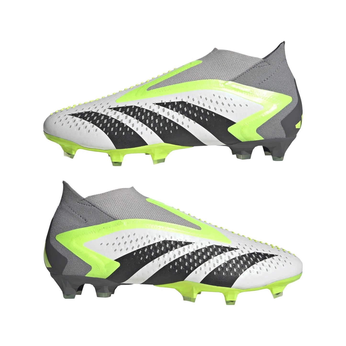 adidas Predator Accuracy FG Firm Ground Cleats White Black Lucid Lemon