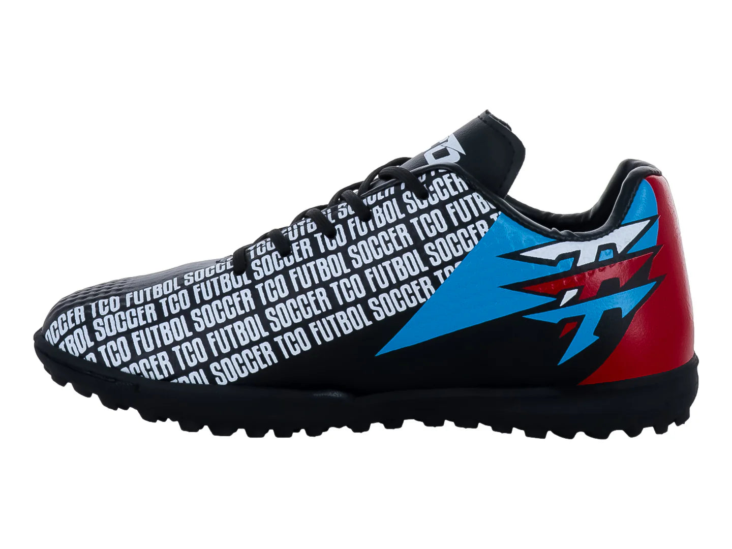 Tenis de Fútbol Leon Trucco Negro y Rojo para Niño