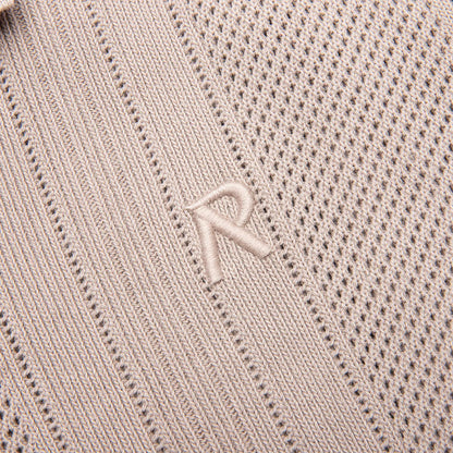 Open Stitch Polo Cashmere