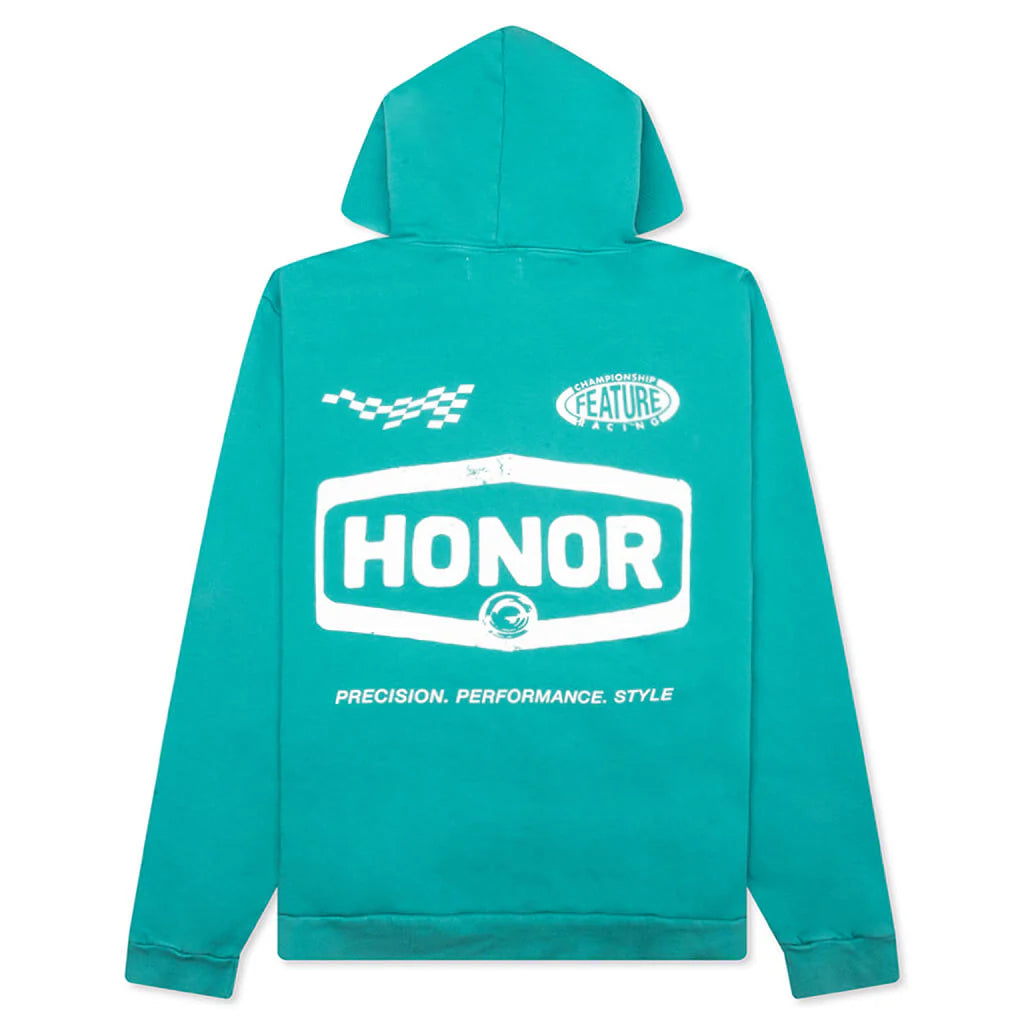 Feature x Honor The Gift Racing Club Hoodie Vintage Green