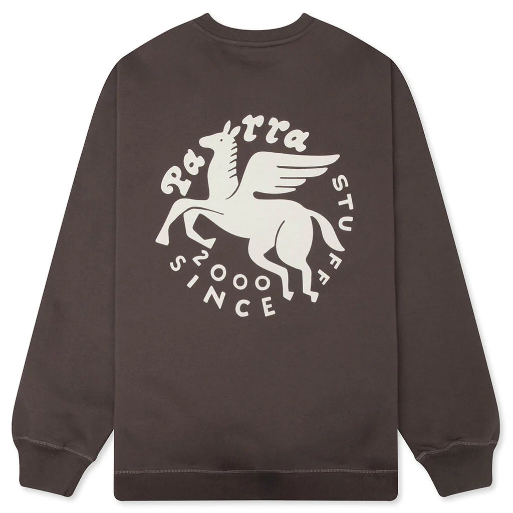 Gasoline Crew Neck Sweatshirt Brown