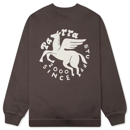 Gasoline Crew Neck Sweatshirt Brown