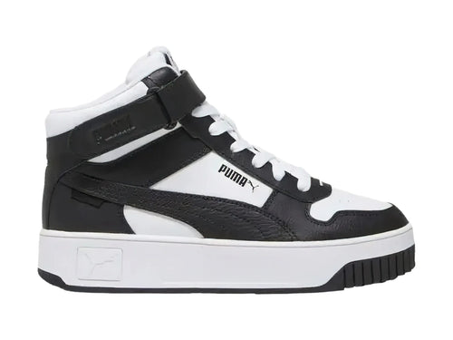 Tenis PUMA Carina Street Mid Blancos y Negros para Mujer