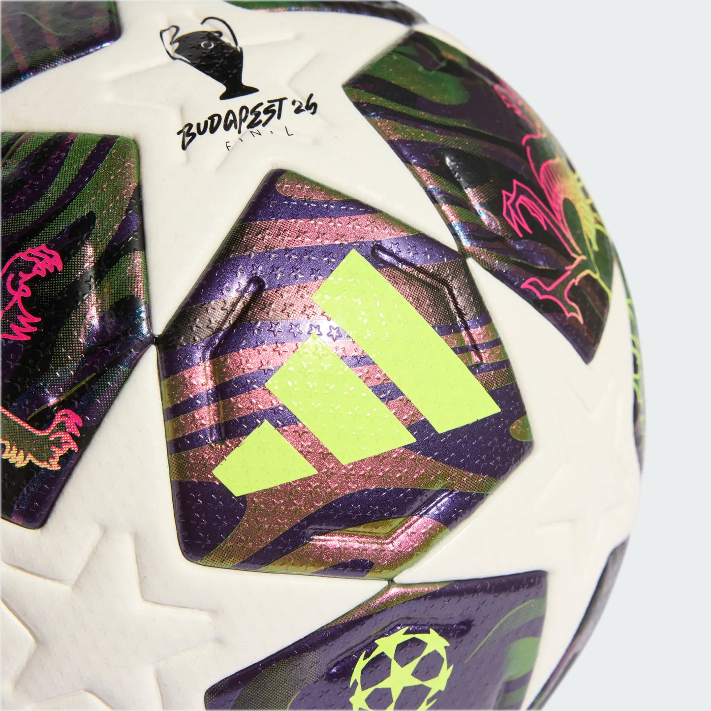 adidas UEFA Champions League Final Pro Soccer Ball Purple White Yellow