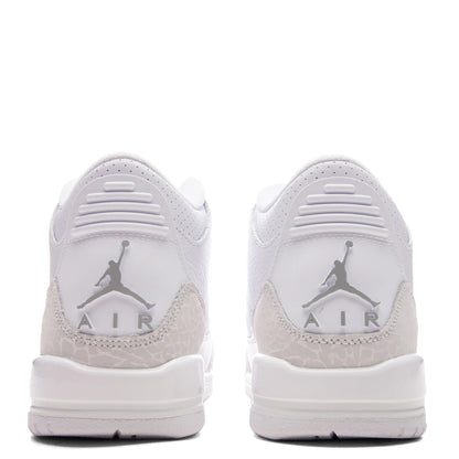 Air Jordan 3 Retro Pure Money GS White Metalic Silver
