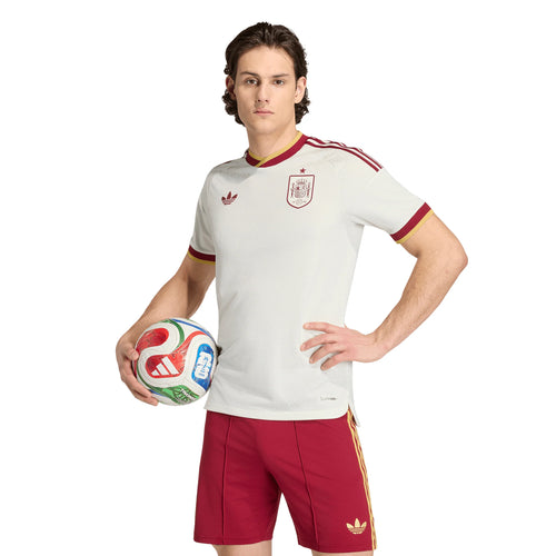 adidas Spain Away Authentic Mens Soccer Jersey 2026 White