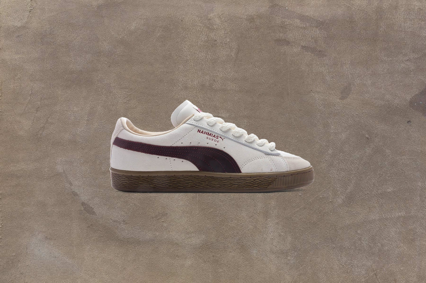 PUMA x Nahmias Suede Vintage Warm White Archive Gold For All Time Red