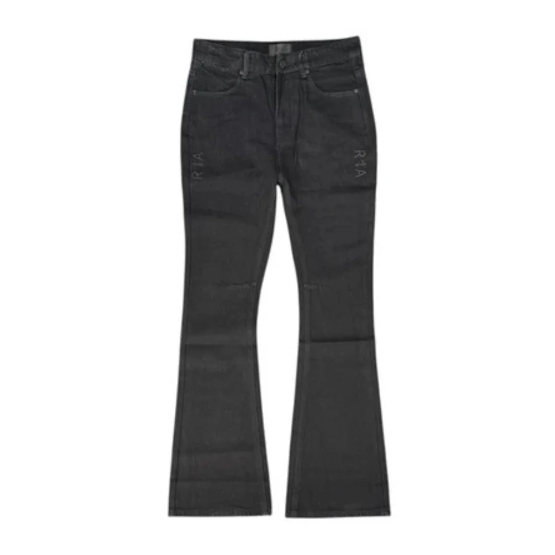 RtA Mael Flare Denim - Black Side Cross