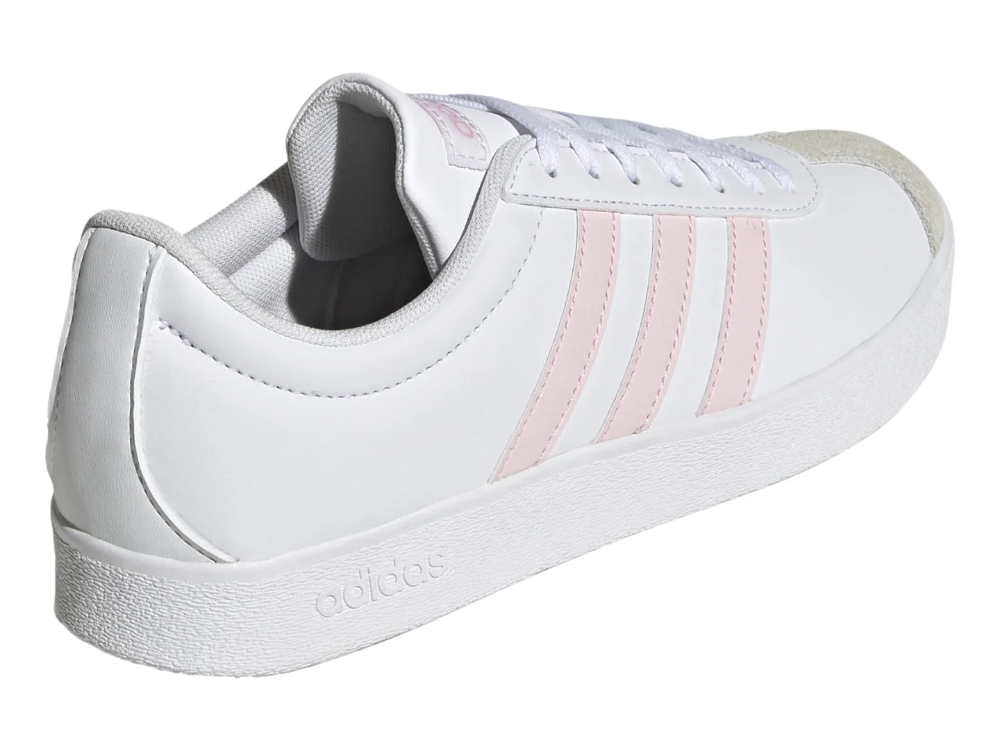 Tenis Adidas VL Court Base Blanco y Rosa para Mujer