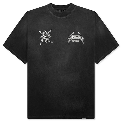 Metallica 40 Year Anniversary S S T Shirt Stained Black