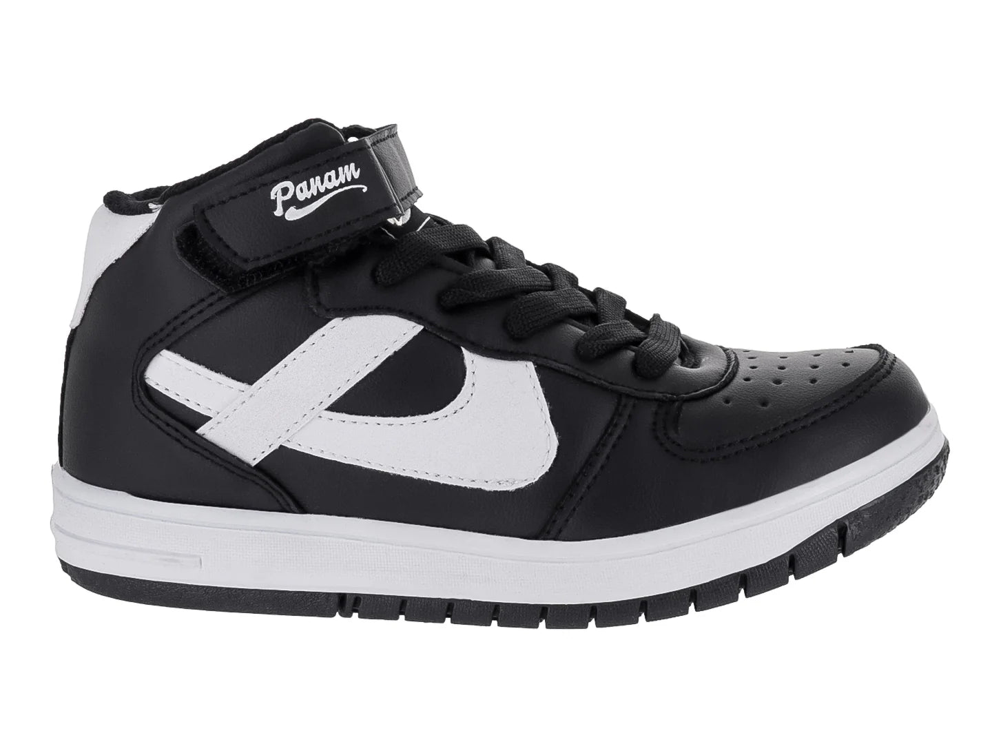 Tenis Panam Negro con Blanco para Niño