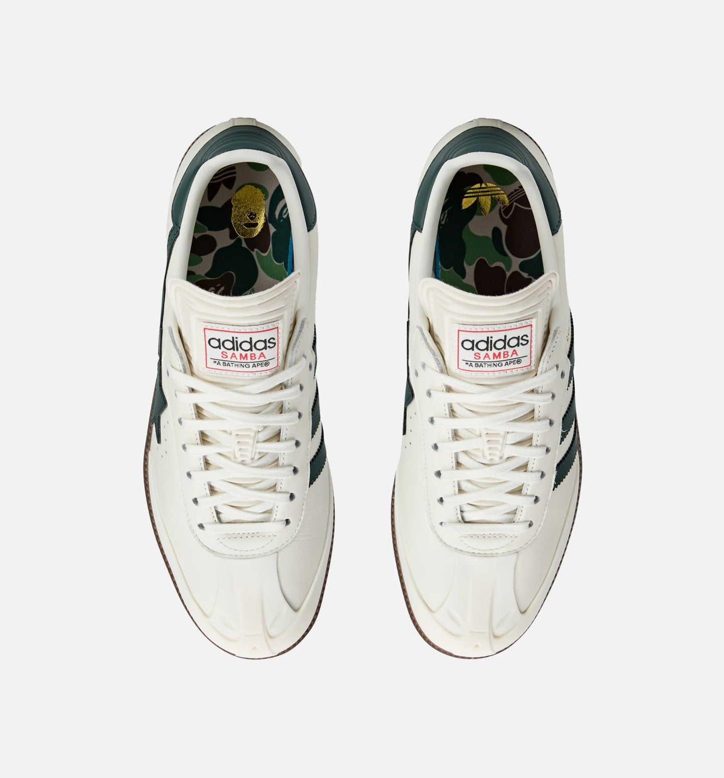 Bape x Samba World Cup Mens Lifestyle Shoe Cream White Forest Night Gum