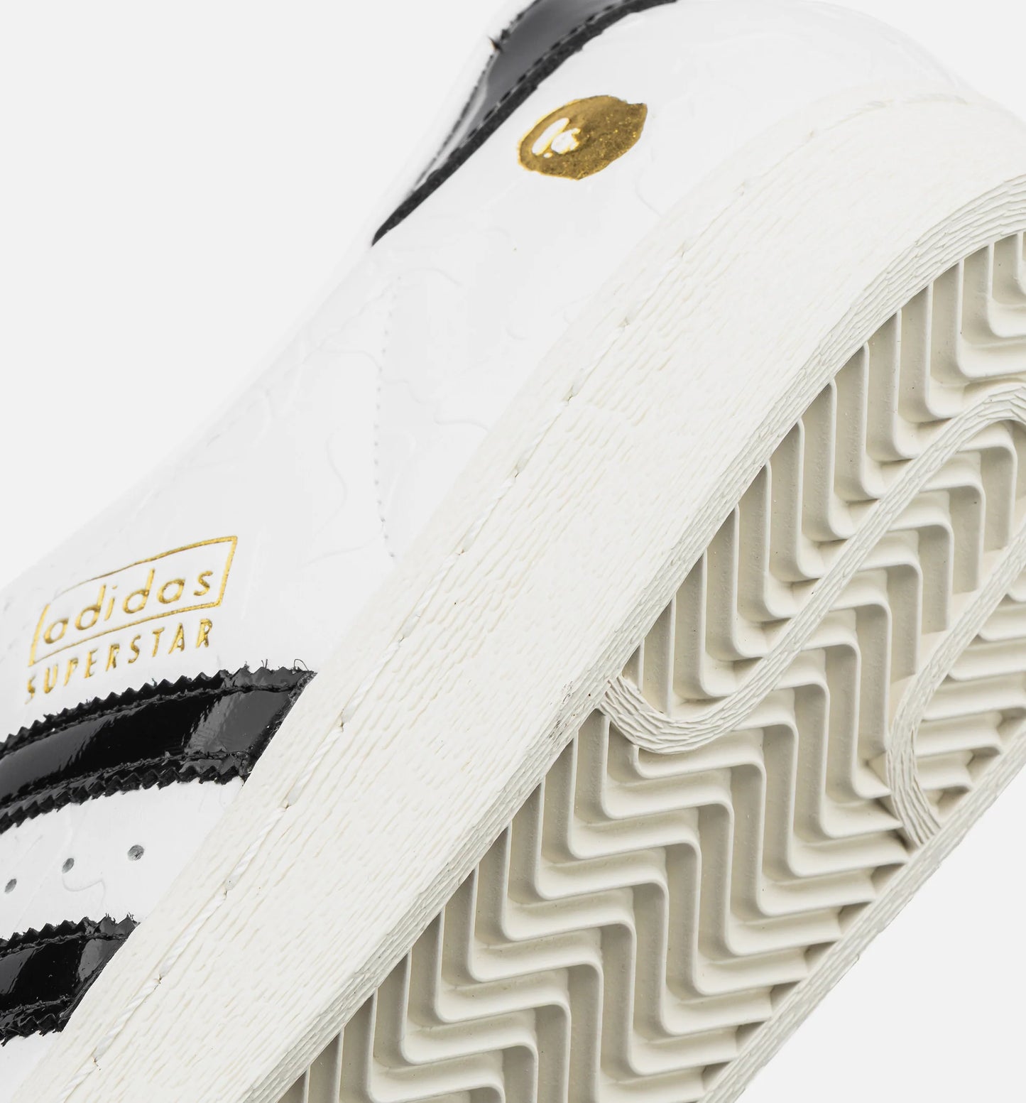 Bape x Adidas Superstar Vintage Mens Lifestyle Shoe White Black