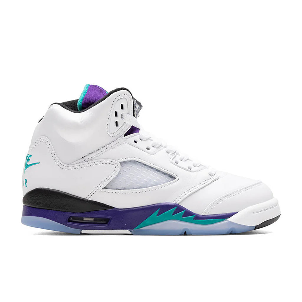 Air Jordan 5 Retro OG Grape GS White New Emerald Grape