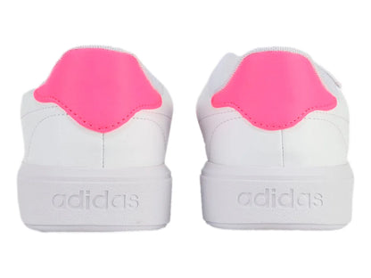 Tenis Adidas Courtblock Blanco y Rosa para Mujer