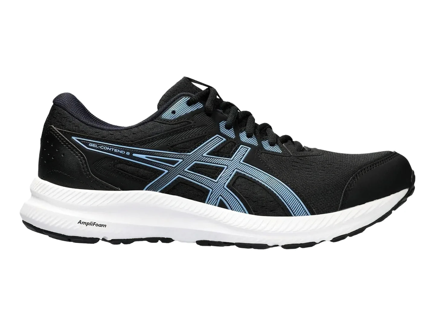 Tenis ASICS Gel Contend 8 Negro y Azul para Hombre